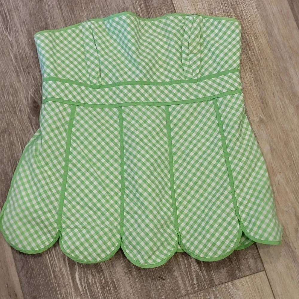 Lily Pulitzer Green Strapless Top